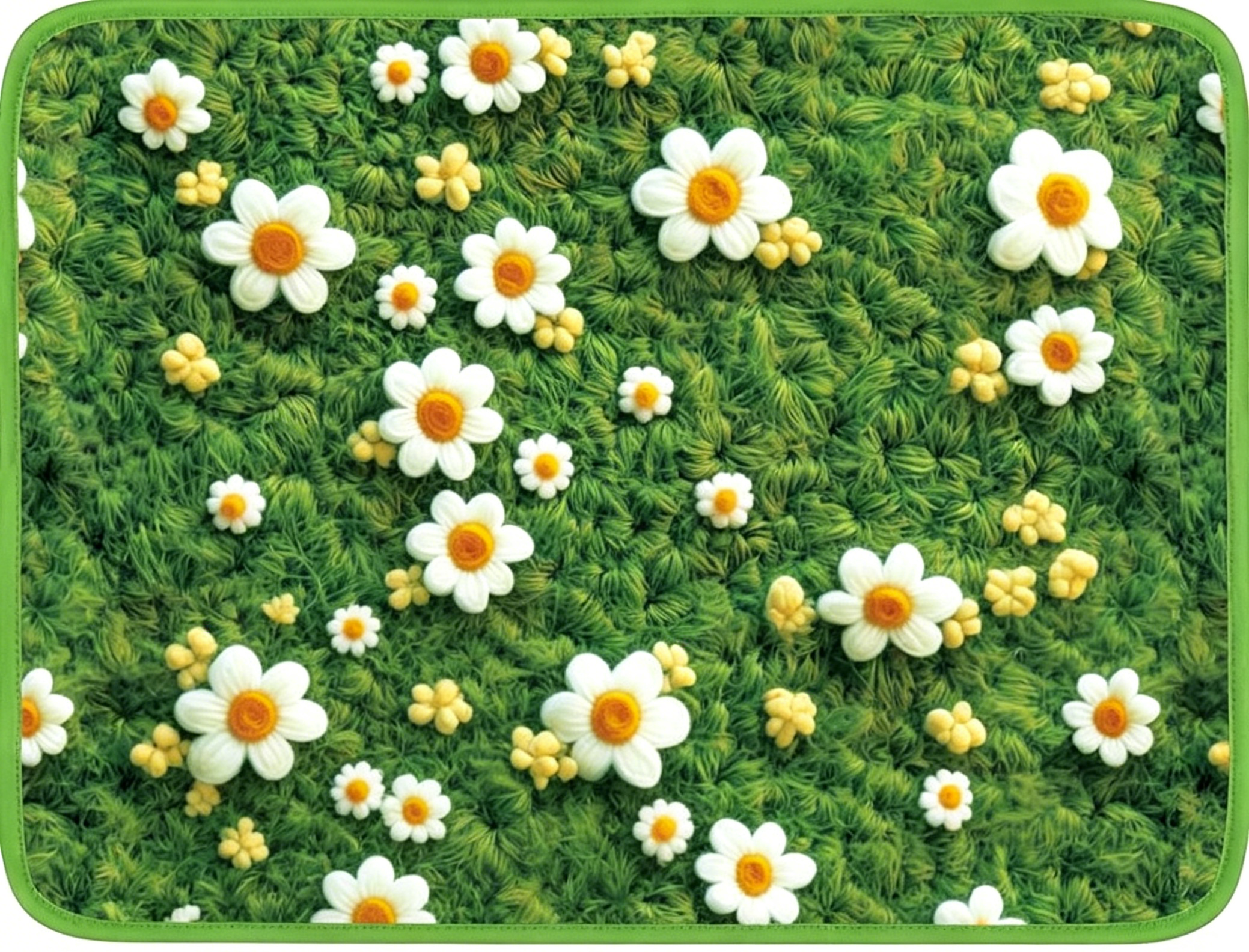 Washable Pet Pee Pad with Daisy Pattern