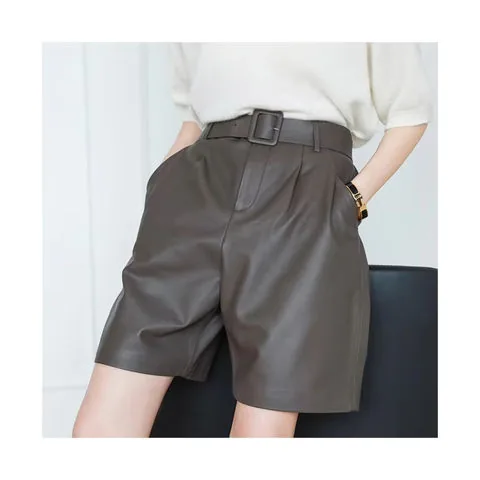 Women's genuine leather blazer - Spring High Quality New Fashion Female Short Suit Pants So | OurHomly