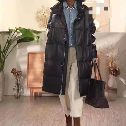 Women's genuine leather coat - Hot Sale Women's Down Long Coat Semi-high Collar Sheepskin | OurHomly