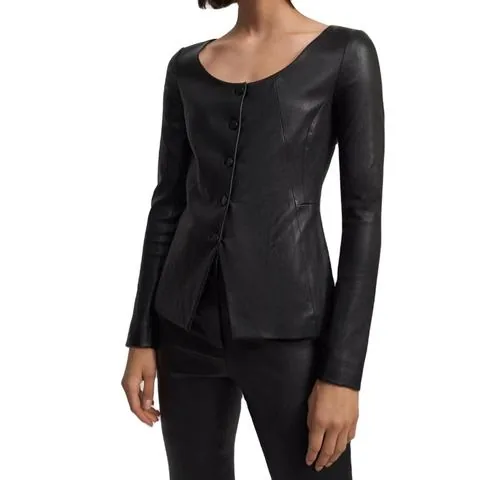 Women's genuine leather coat - High Quality Italy High Elastic Sheepskin Material Genuine | OurHomly