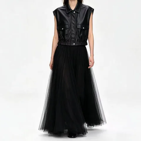 Women's genuine leather coat - New Designs Fall Fashion Sleeveless Coat with Loose and Sl | OurHomly