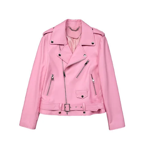 Women's genuine leather coat - Women's Classic Genuine Sheepskin Leather Motorcycle Jacke | OurHomly