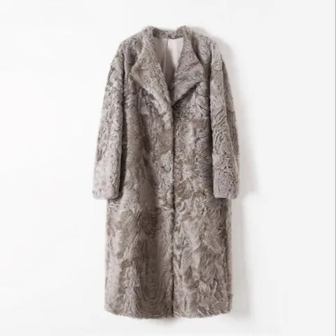 Women's genuine leather coat - Women Fashion Winter Coats Turn-down Collar Coat Solid Lux | OurHomly