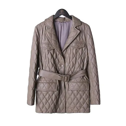 Women's genuine leather coat - Classic Motorcycle Jacket Women's Sheepskin Coat Genuine L | OurHomly