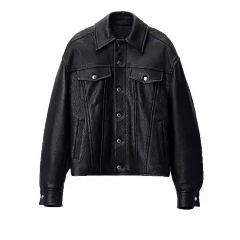 Women's genuine leather coat - Popular Products Custom Made Polo-collar Leather Coat Elep | OurHomly
