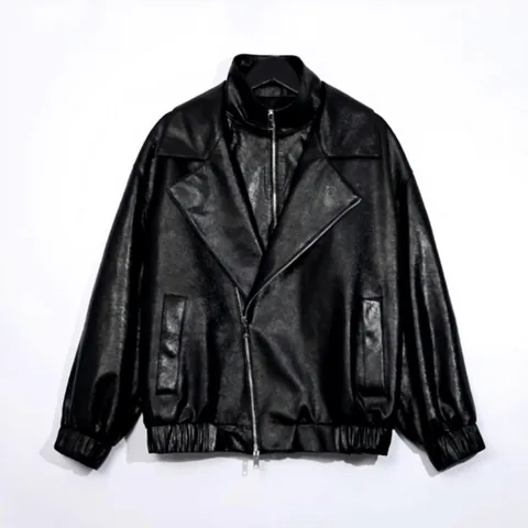 Women's genuine leather coat - Spring Autumn New Arrival Women Leather Coat Double Collar | OurHomly