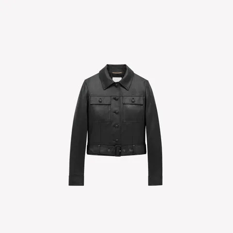Women's genuine leather coat - Spring New Arrival Women Coat Turn-down Collar Tooling Sho | OurHomly