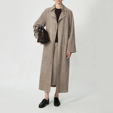 Women's genuine leather coat - Latest Women Fashion Clothes Double Sided Leather Suede Dr | OurHomly