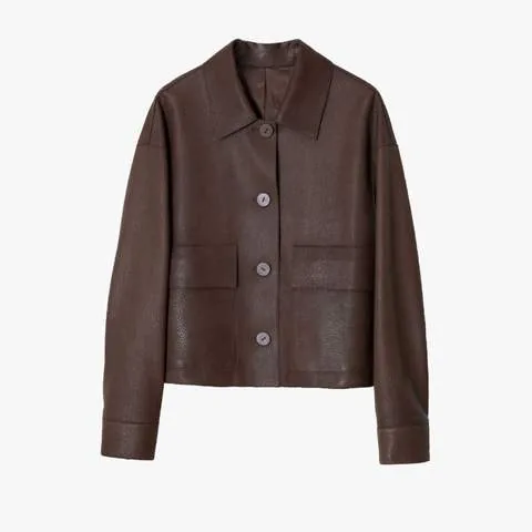 Women's genuine leather coat - Stylish Women's Genuine Sheep Skin Leather Coat Single Bre | OurHomly
