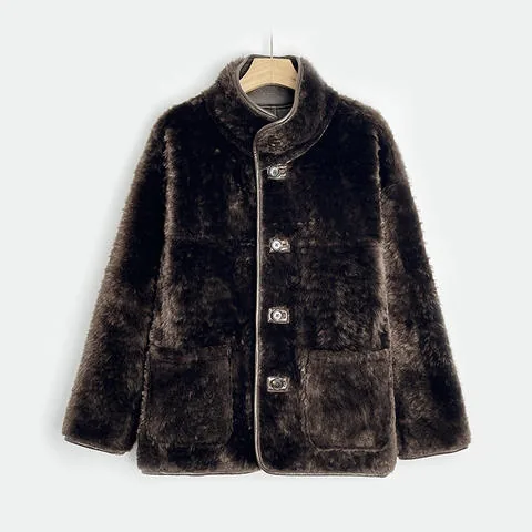 Women's genuine leather coat - Fashion Women Clothing Genuine Leather Coat Reversible Hig | OurHomly