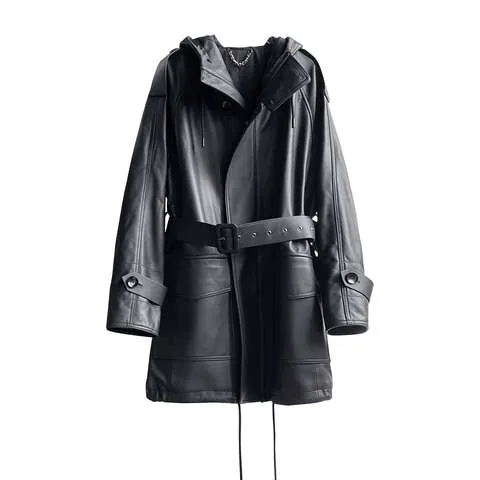 Women's genuine leather coat - Autumn New Sheepskin Leather Leather Women's Long Leather | OurHomly