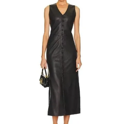 Women's genuine leather dress - Good Design Wholesale Custom High Waist Split Single Breas | OurHomly