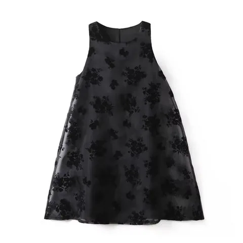Women's genuine leather dress - Wholesale Fashionable Floral Round Neck a Line Elegant Cau | OurHomly