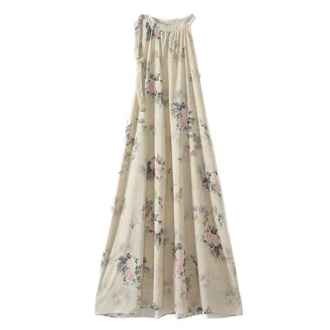 Women's genuine leather dress - Summer New Rayon Cotton Beach Style Flower Girls' Dress | OurHomly