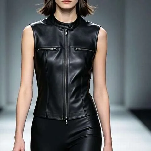 Women's genuine leather jacket - HN6154 Women's Sexy Fitted Cropped Biker Style Stretch She | OurHomly