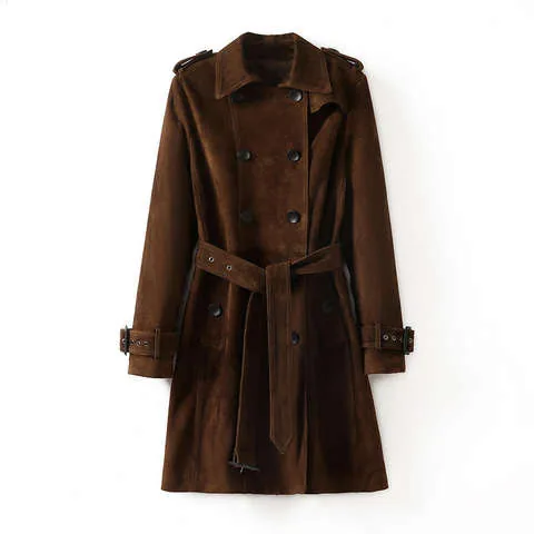 Women's genuine leather jacket - New Genuine Leather Jacket Goat Skin Suede Suede Classic B | OurHomly