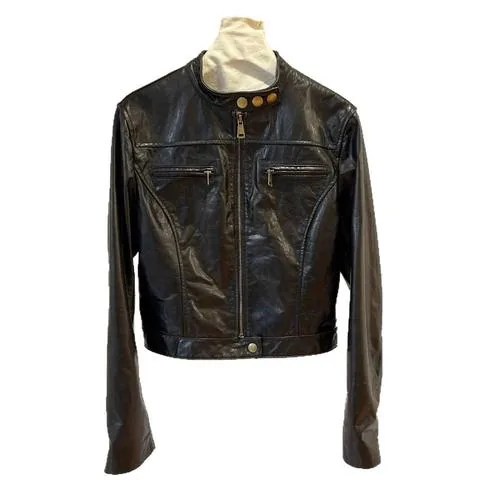 Women's genuine leather jacket - Trending Product 2025 Women Leather Jacket Stand Collar Sl | OurHomly