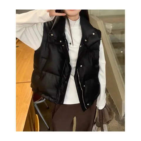Women's genuine leather jacket - Winter Autumn Real Sheep Leather Goose Down Jacket Sleevel | OurHomly