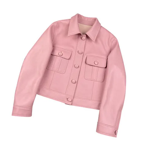 Women's genuine leather jacket - Simple Design Sense Genuine Leather Sheepskin Lapel Motorc | OurHomly