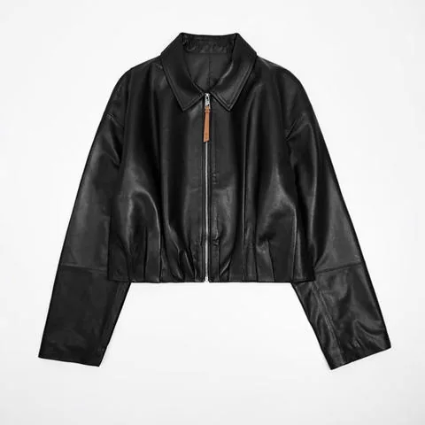 Women's genuine leather jacket - New Design Women Casual Vintage Jacket Online Premium Genu | OurHomly