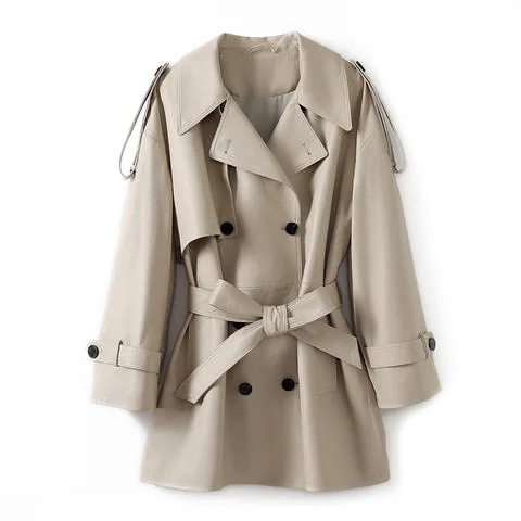 Women's genuine leather jacket - Leather Jacket Autumn and Winter Wide Version Sheepskin Do | OurHomly