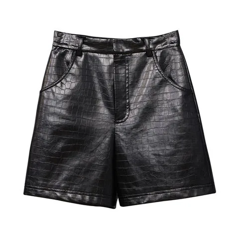 Women's genuine leather outerwear - New Crocodile Print Loose Straight Genuine Sheep Leather S | OurHomly