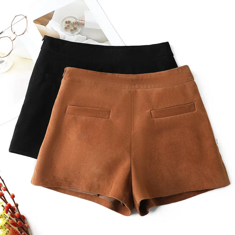 Women's genuine leather outerwear - Wholesale Price Women'S Mid Waist Solid Color Real Sheep S | OurHomly
