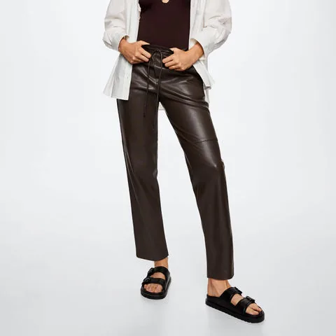 Women's genuine leather pants - New Good Quality Long Womens Real Sheepskin Leather Pants | OurHomly
