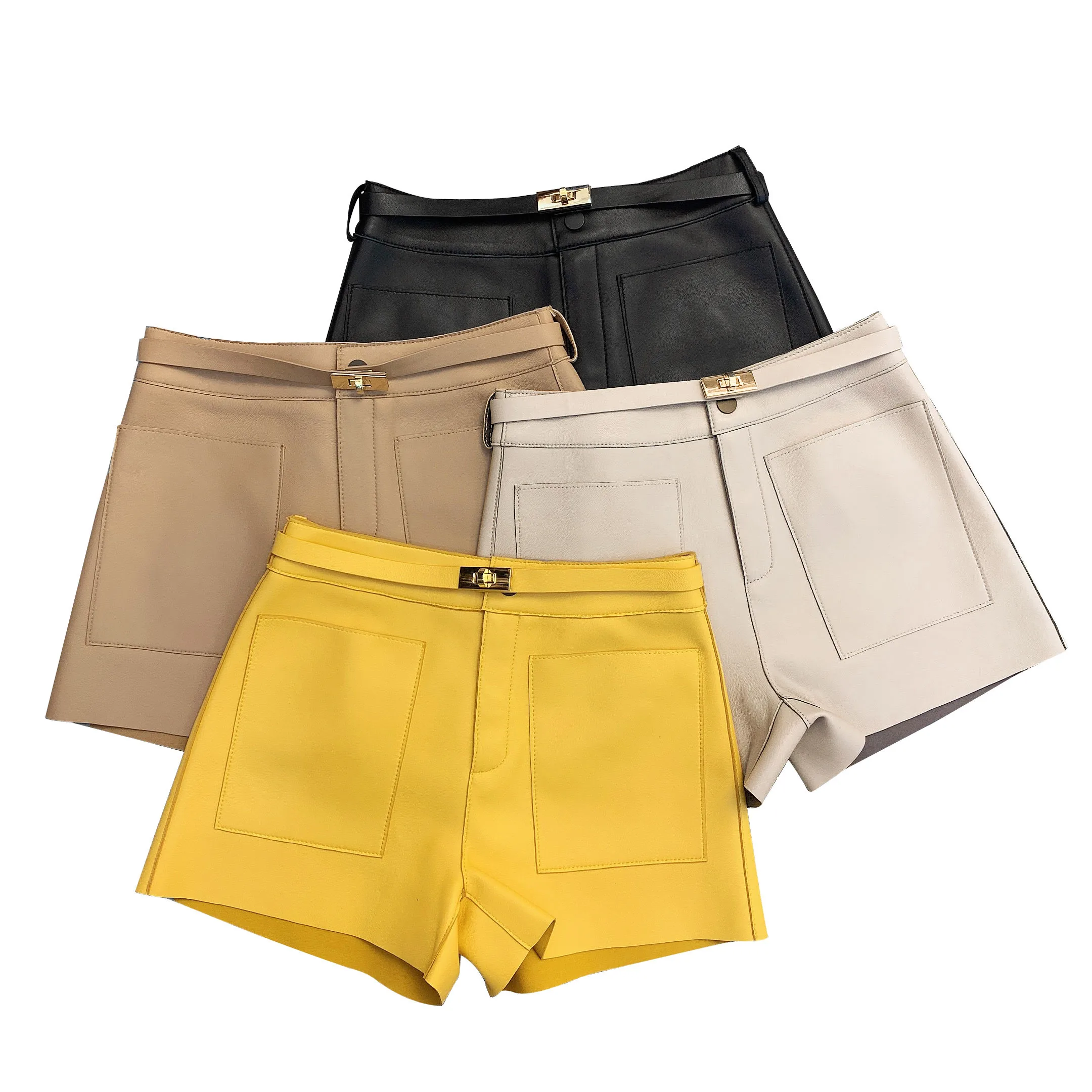 Women's genuine leather pants - New Arrival 2025 Fashion Women Street Wear Slimming Effect | OurHomly