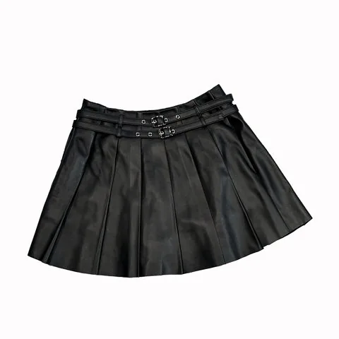 Women's genuine leather skirt - Factory Good Quality New Stylish Female Sweet Black Leathe | OurHomly