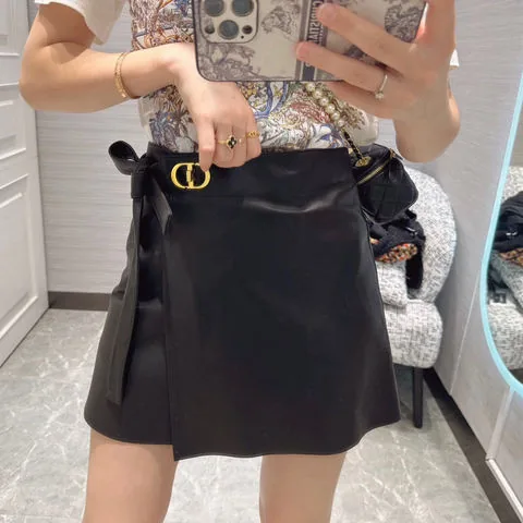 Women's genuine leather skirt - Latest Fall Winter Factory Custom Mini High Waist Solid Co | OurHomly