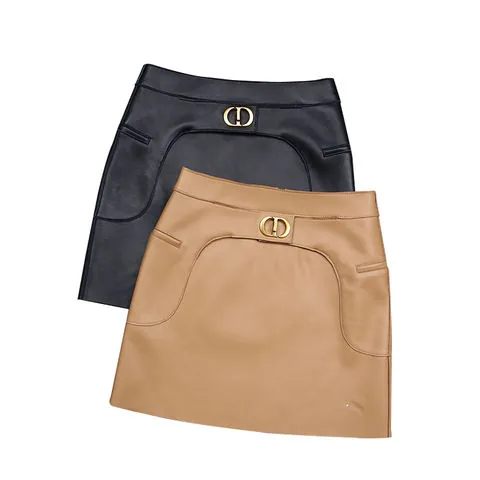 Women's genuine leather skirt - High Quality Casual Mini Skirt Nature Waist Real Sheepskin | OurHomly