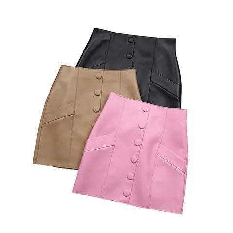 Women's genuine leather skirt - Real Sheepskin Tight Mini Pencil Skirt for Young Lady High | OurHomly