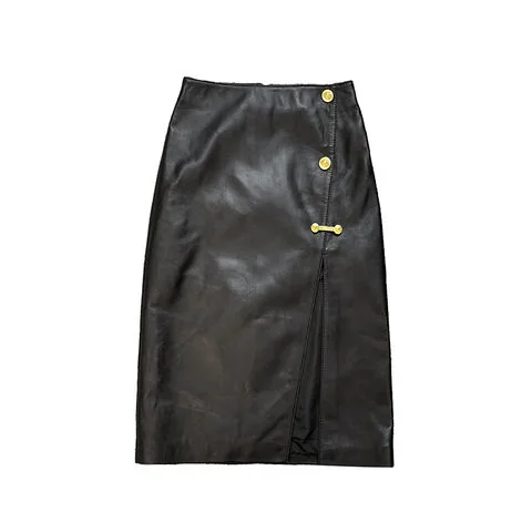 Women's genuine leather skirt - Fashion Personality Sheepskin Genuine Leather High Waist W | OurHomly