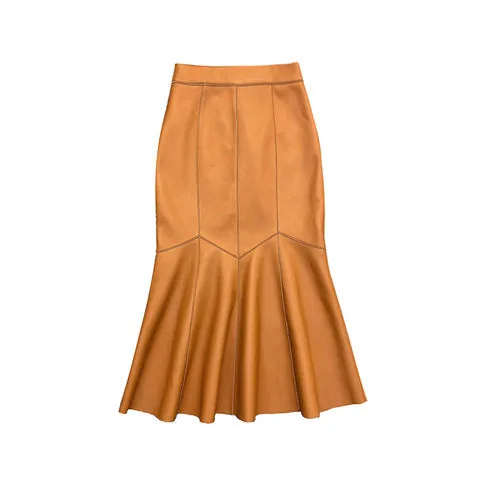 Women's genuine leather skirt - Elegant Sheepskin Package Hip Skirt Women Genuine Leather | OurHomly