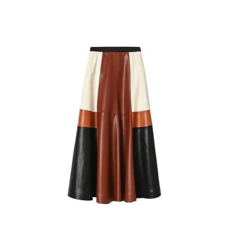 Women's genuine leather skirt - Ladies Women Stylish Genuine Leather Skirt High Waist Vint | OurHomly