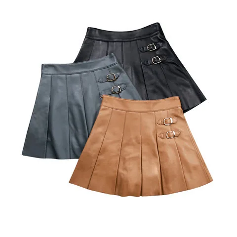 Women's genuine leather skirt - New Design Women Fashion Elegant Women's Skirts Solid Colo | OurHomly