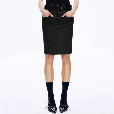 Women's genuine leather skirt - Spring Popular Products Trending Latest Midi Skirt Back-sl | OurHomly