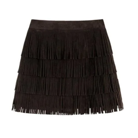 Women's genuine leather skirt - New Arrival Korean-style Cake A-line Versatile Sheepskin T | OurHomly