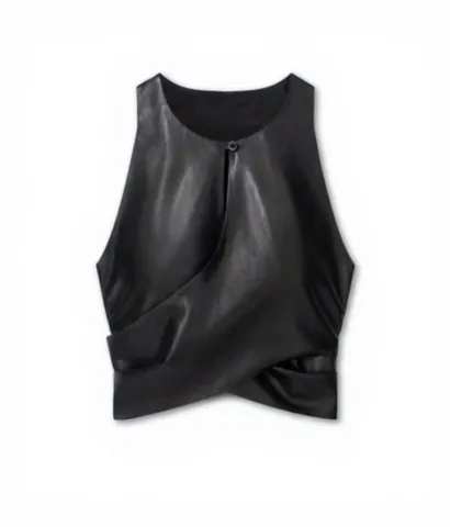 Women's genuine leather vest - New Design Women's Clothing Solid Color Slim Sexy Modern S | OurHomly